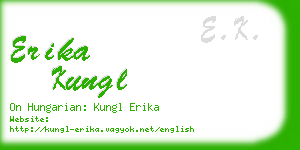 erika kungl business card